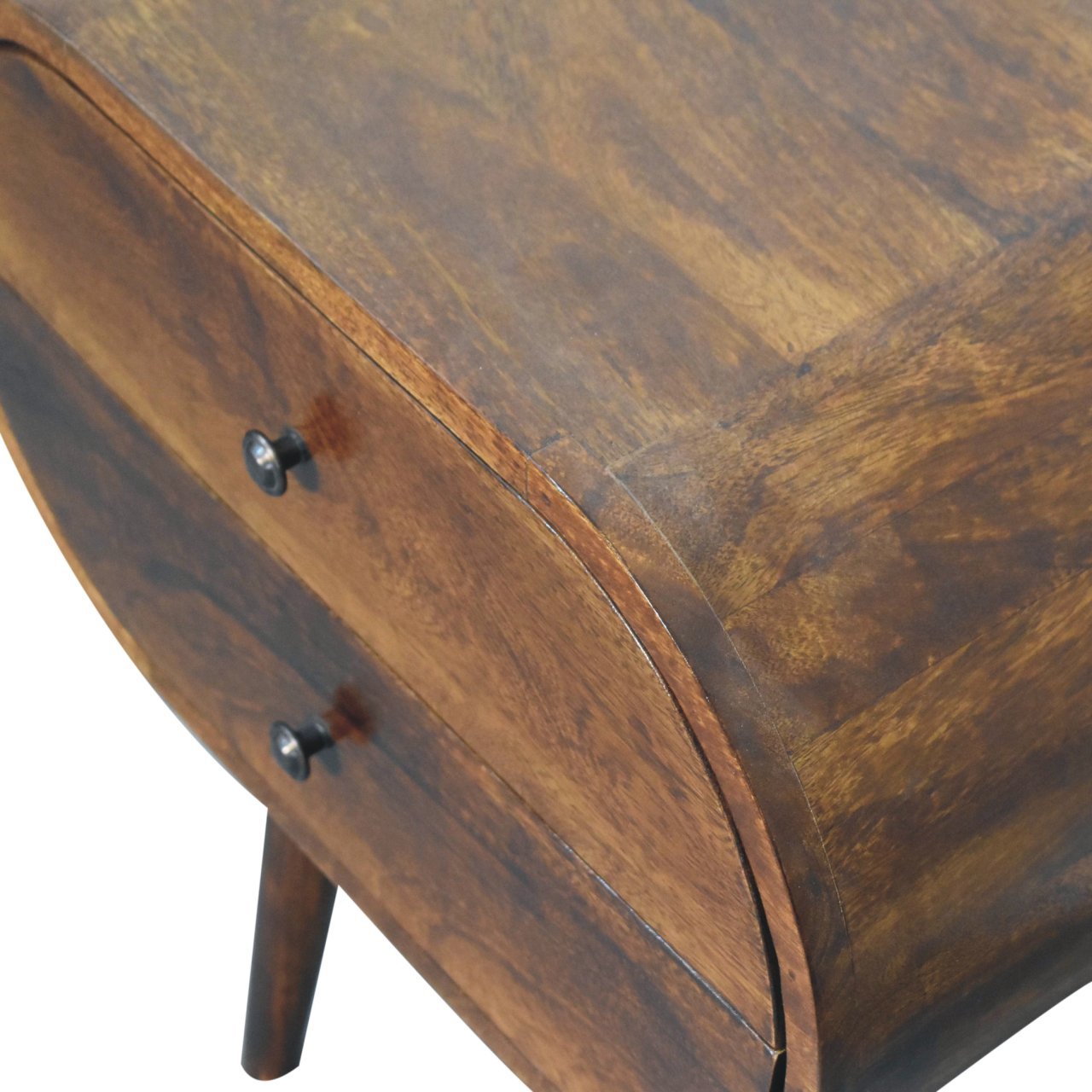 Szafka nocna Artisan IN3704 – lite drewno mango, wykończenie kasztanowe - obrazek 6