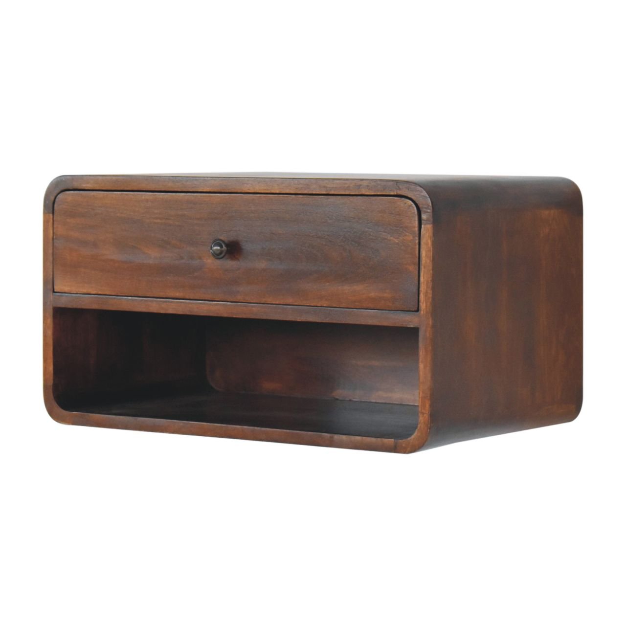 Szafka nocna Artisan IN3707 – lite drewno mango, wykończenie kasztanowe - obrazek 2