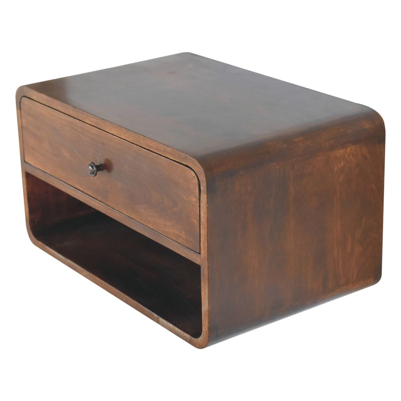 Szafka nocna Artisan IN3707 – lite drewno mango, wykończenie kasztanowe - obrazek 4