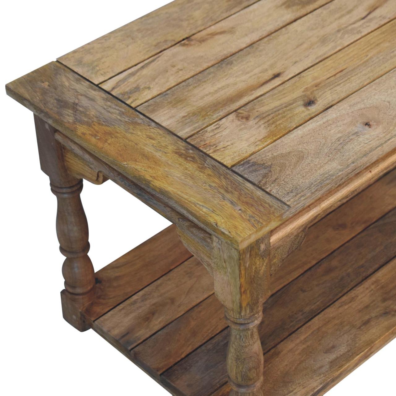 Stolik kawowy Artisan IN3714 – lite drewno mango, wykończenie rzemieślnicze - obrazek 5