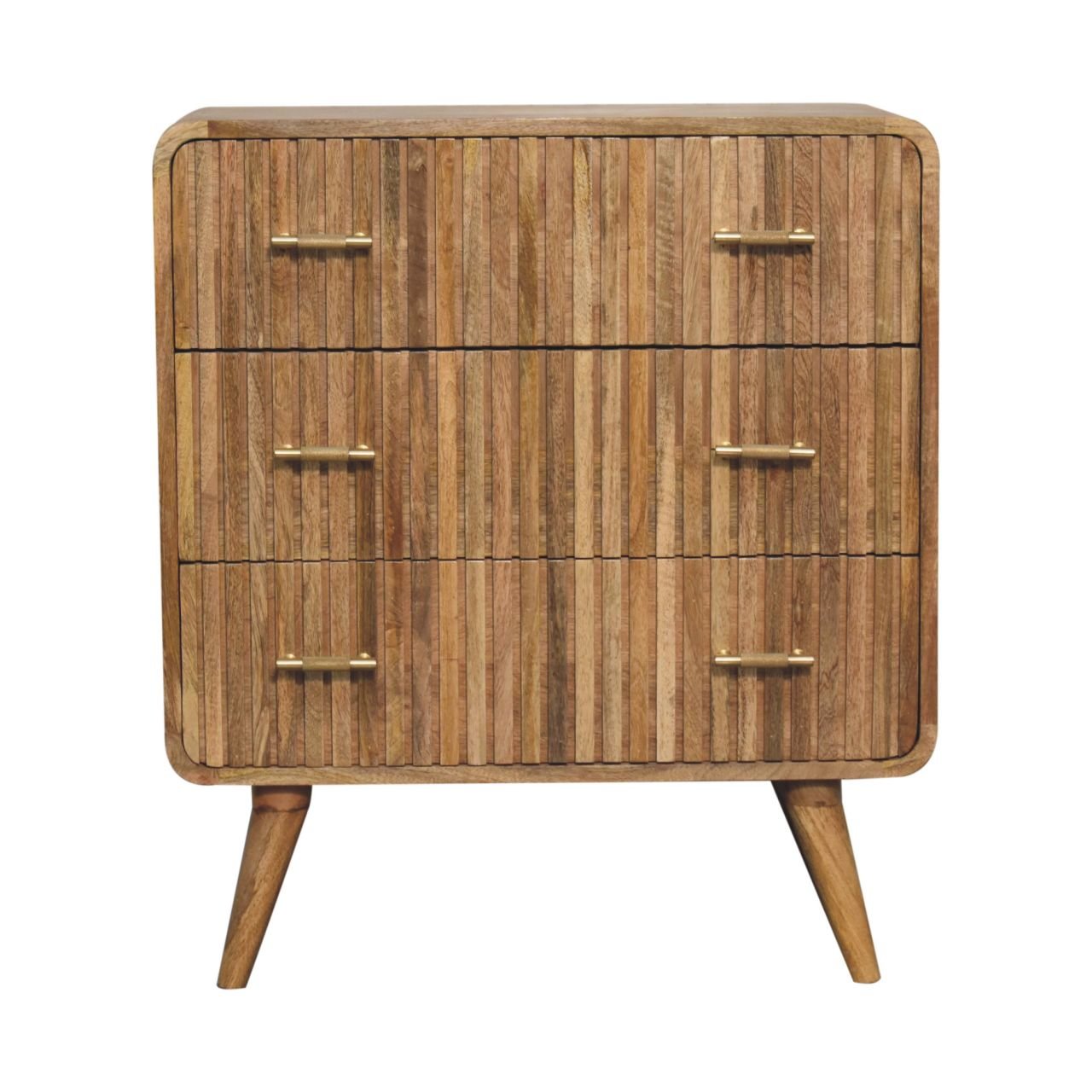 Komoda z litego drewna mango – dębowa, 70 cm — model IN3715