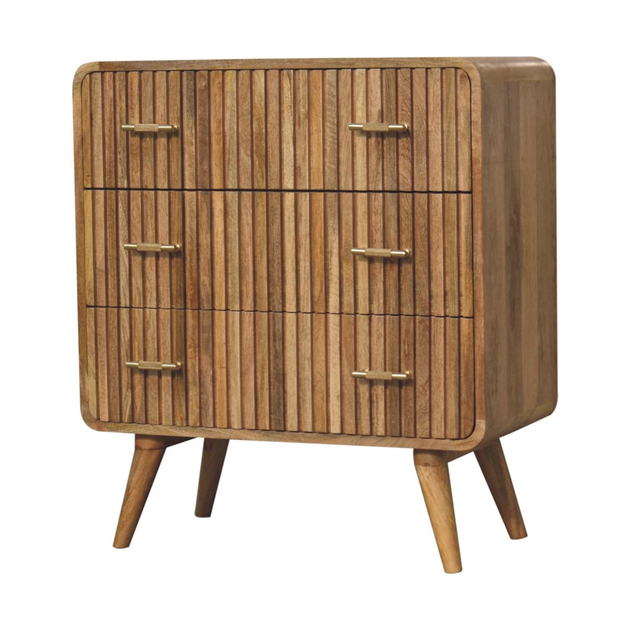 Komoda z litego drewna mango – dębowa, 70 cm — model IN3715 - obrazek 2
