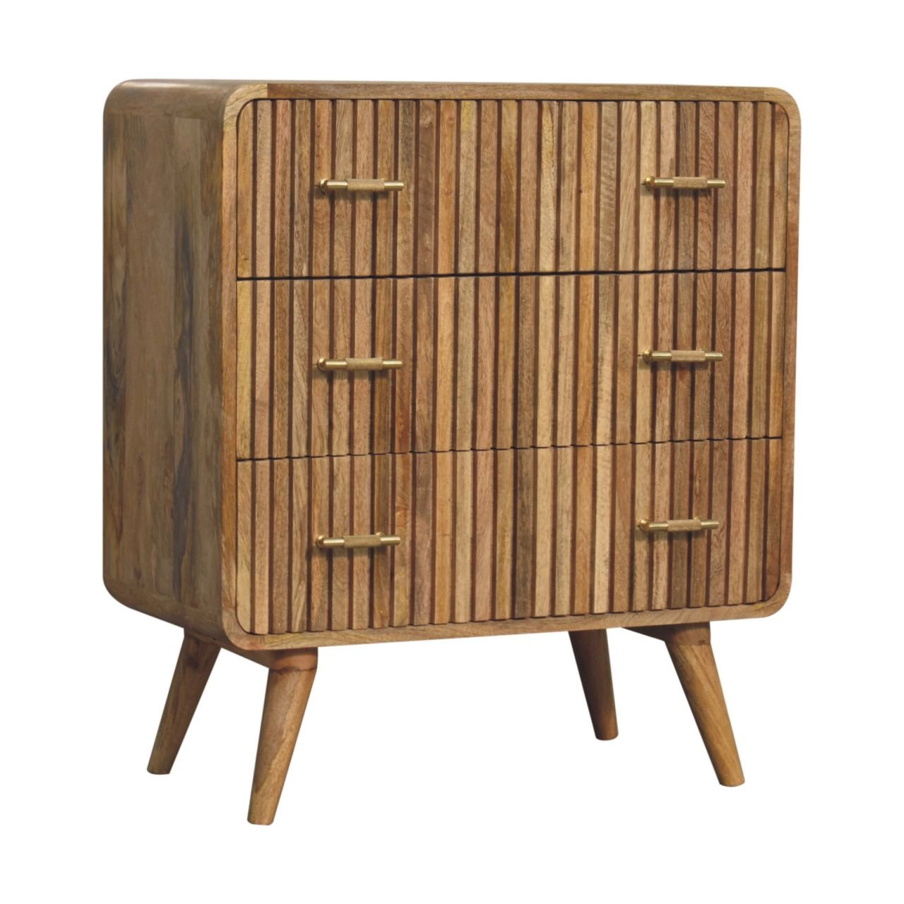 Komoda z litego drewna mango – dębowa, 70 cm — model IN3715 - obrazek 3