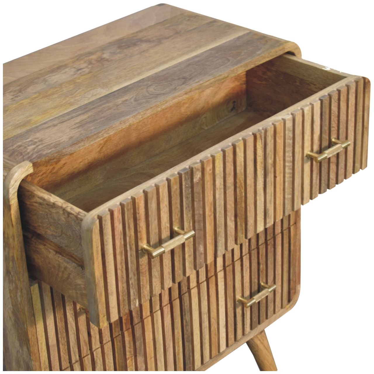 Komoda z litego drewna mango – dębowa, 70 cm — model IN3715 - obrazek 5