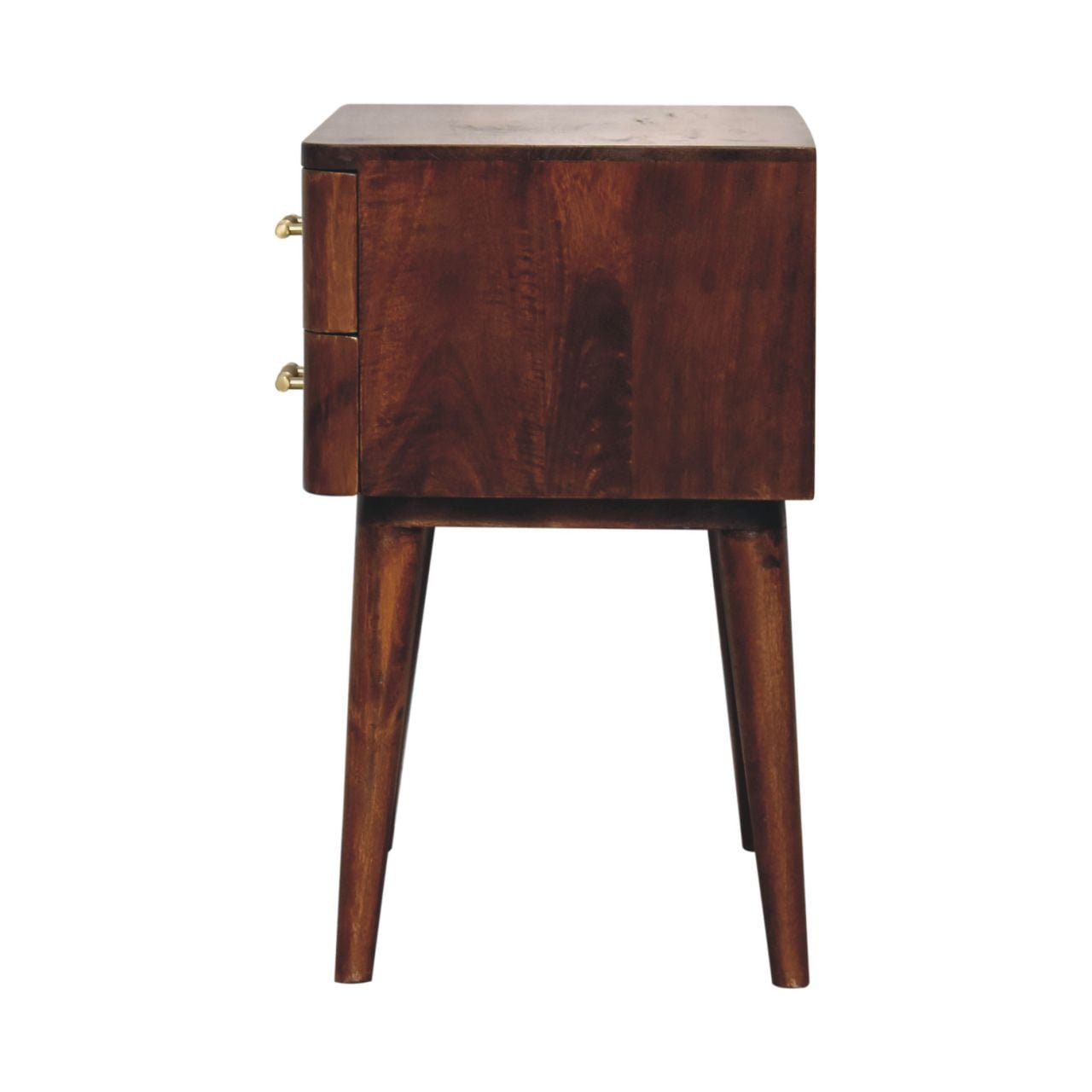 Szafka nocna z litego drewna mango – kasztanowa, 45 cm — model IN3717 - Image 8