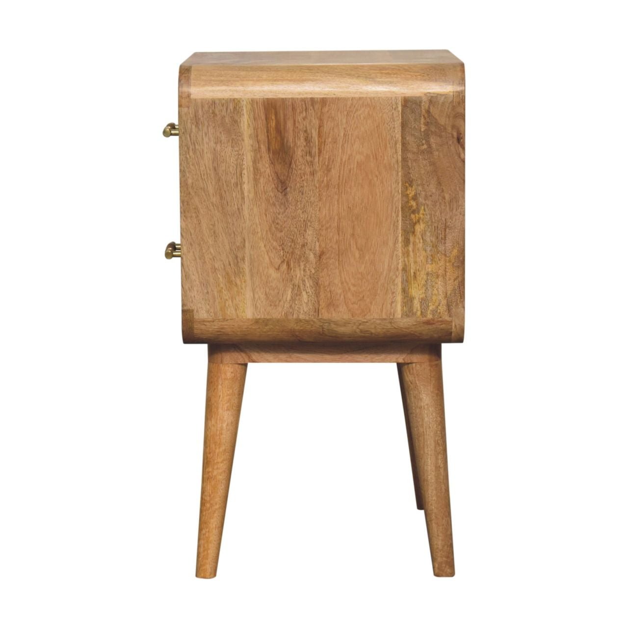 Szafka nocna z litego drewna mango – dębowa, 45 cm — model IN3718 - obrazek 8