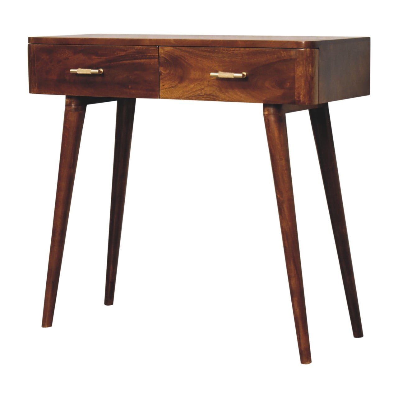 Stół z litego drewna mango – kasztanowy, 85 cm - obrazek 3