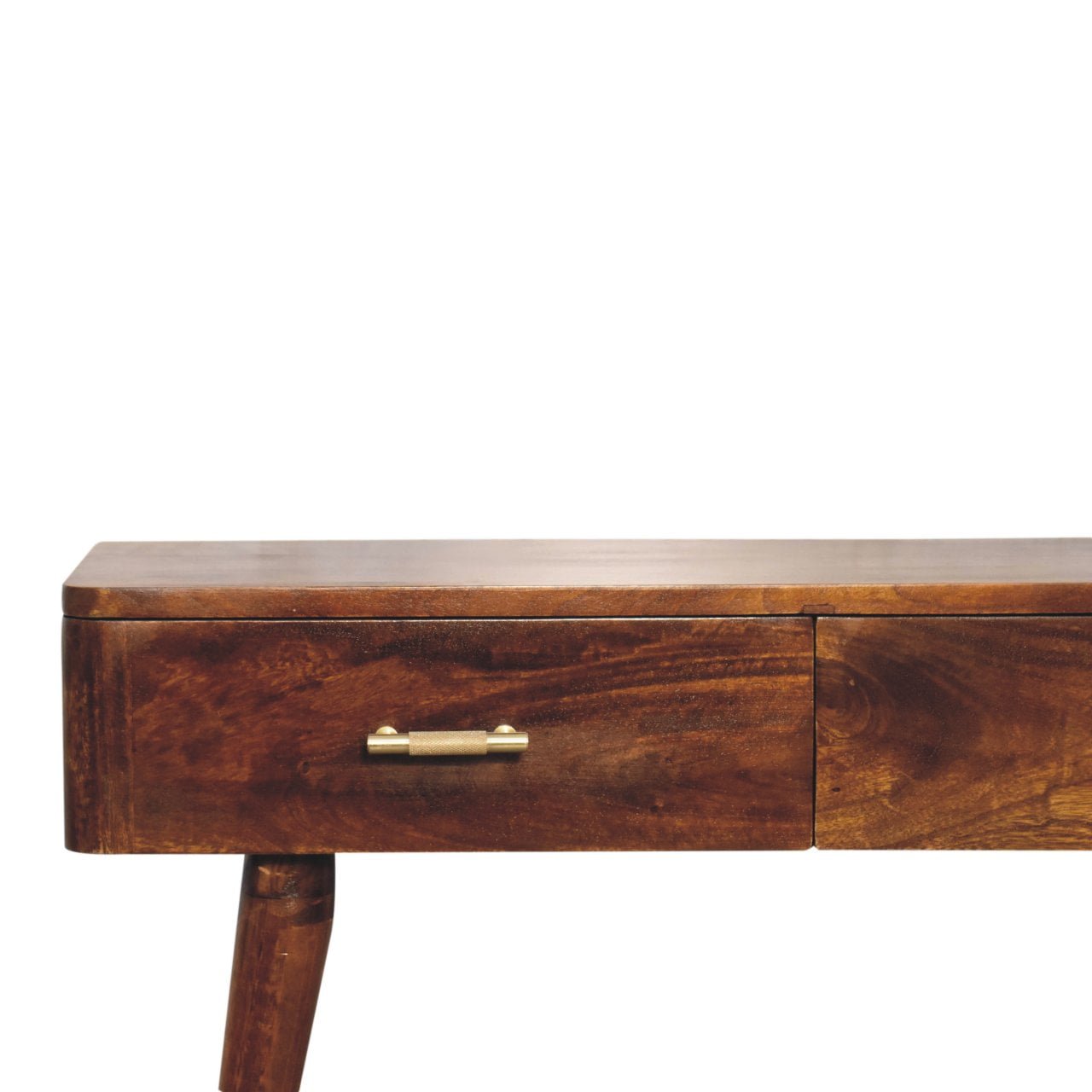 Stół z litego drewna mango – kasztanowy, 85 cm - obrazek 4