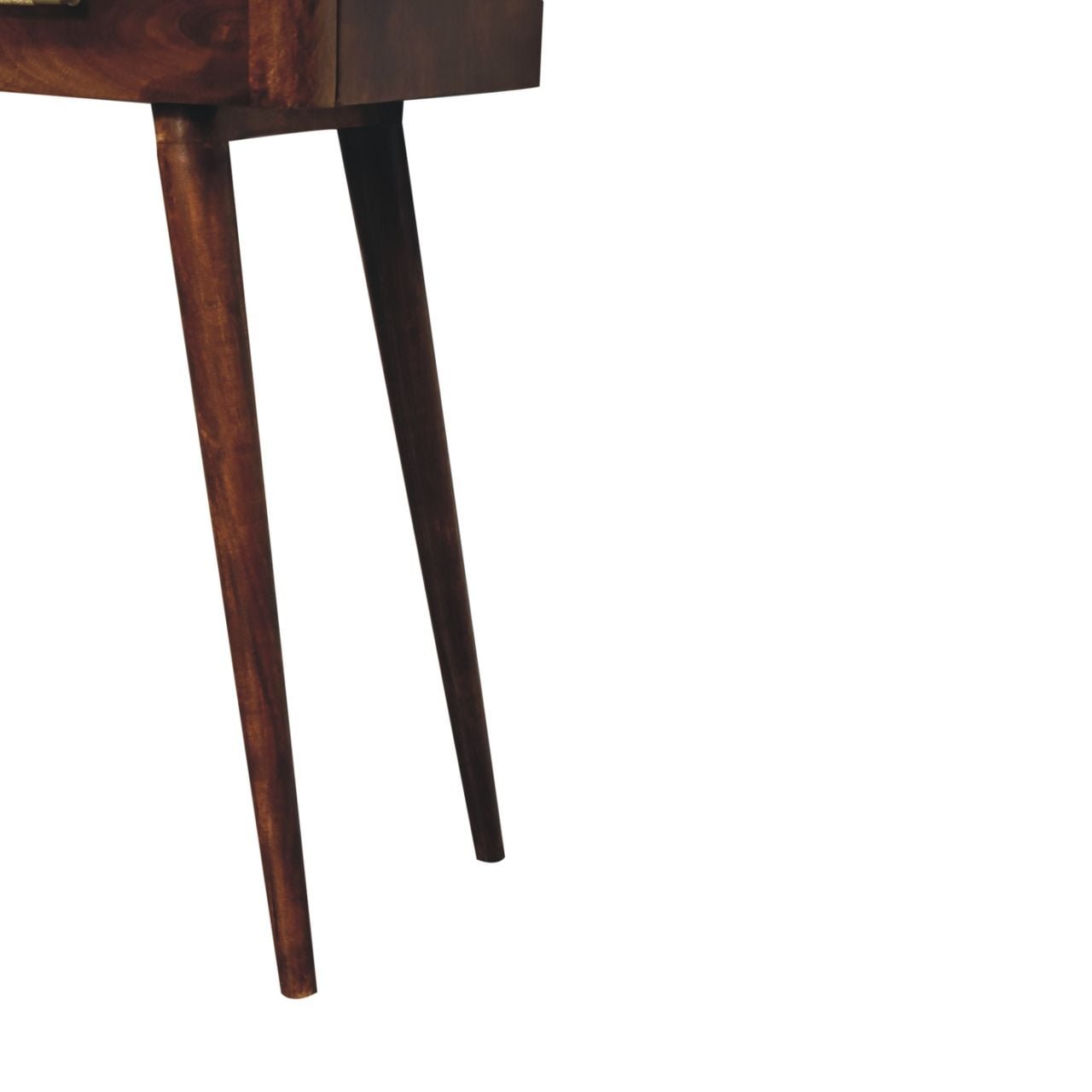 Stół z litego drewna mango – kasztanowy, 85 cm - obrazek 7