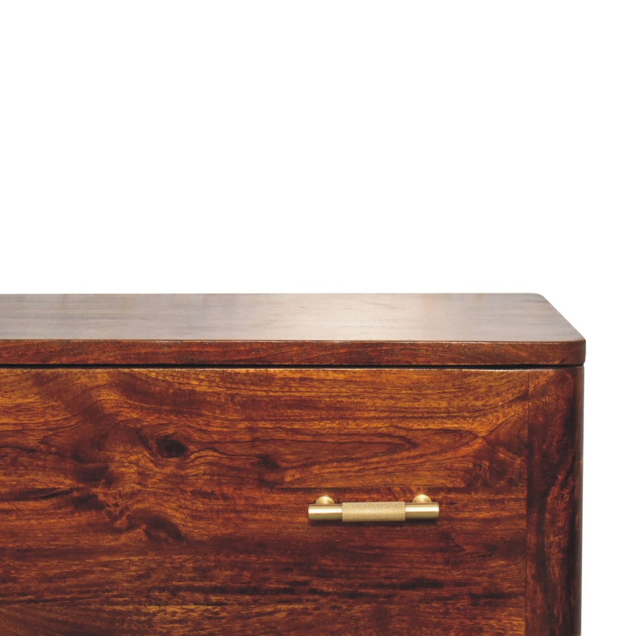 Komoda z litego drewna mango – kasztanowa, 75 cm — model IN3720 - Image 4