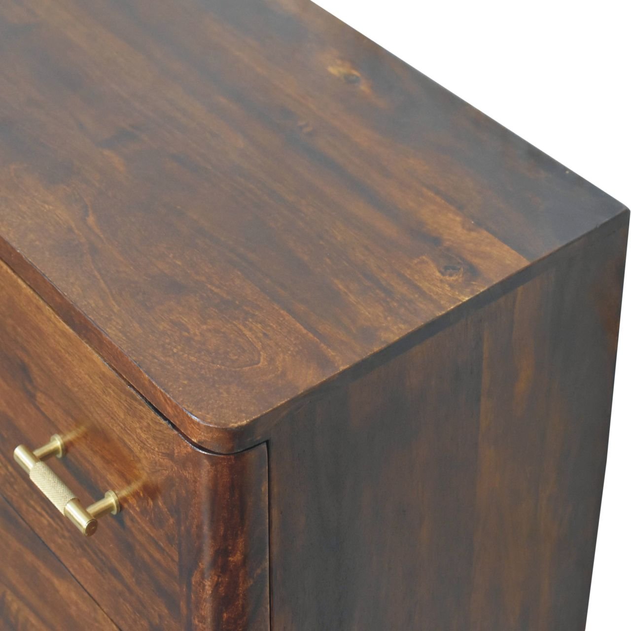 Komoda z litego drewna mango – kasztanowa, 75 cm — model IN3720 - Image 5