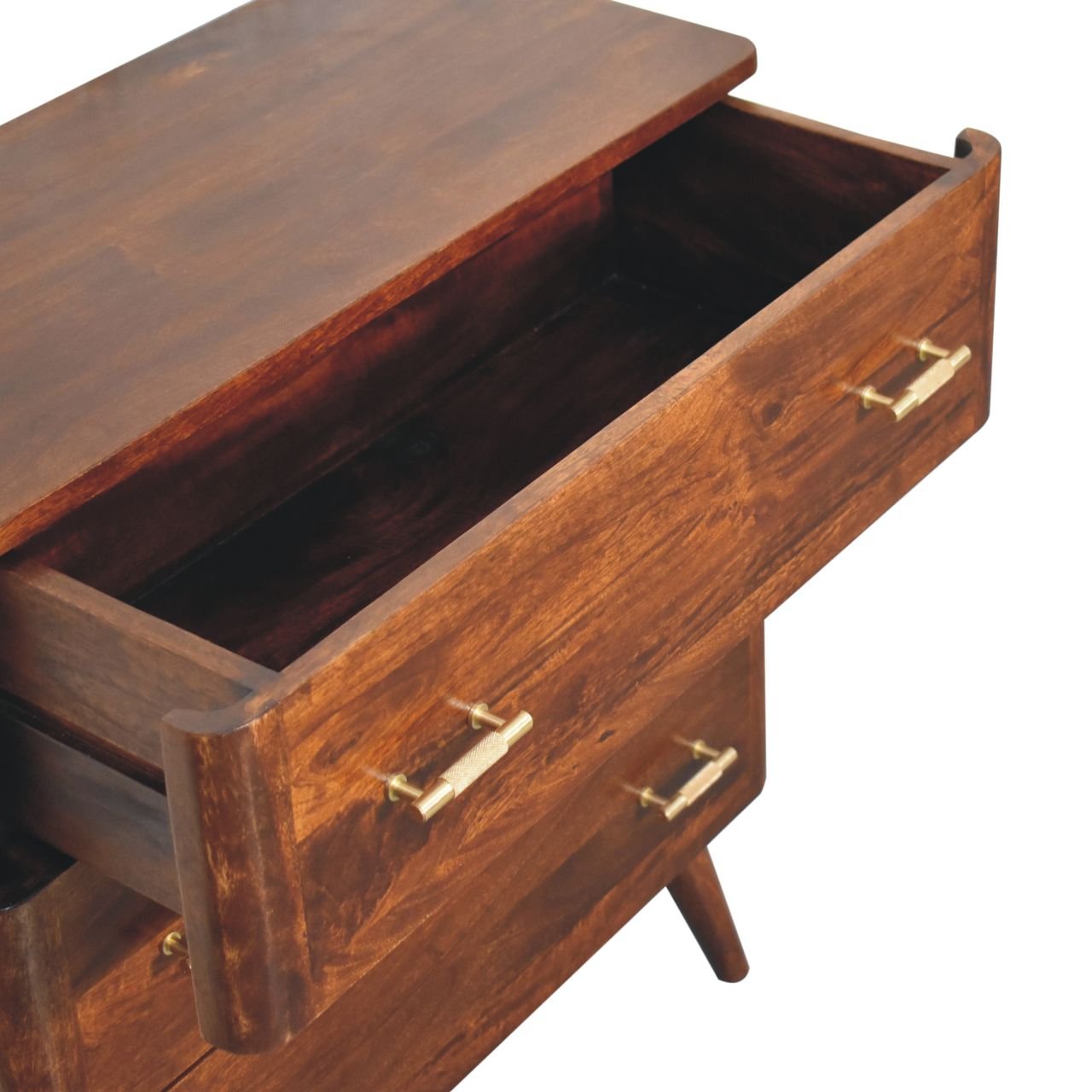 Komoda z litego drewna mango – kasztanowa, 75 cm — model IN3720 - Image 6