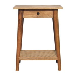 Stolik kawowy Artisan IN3721 – lite drewno mango, wykończenie dębowe