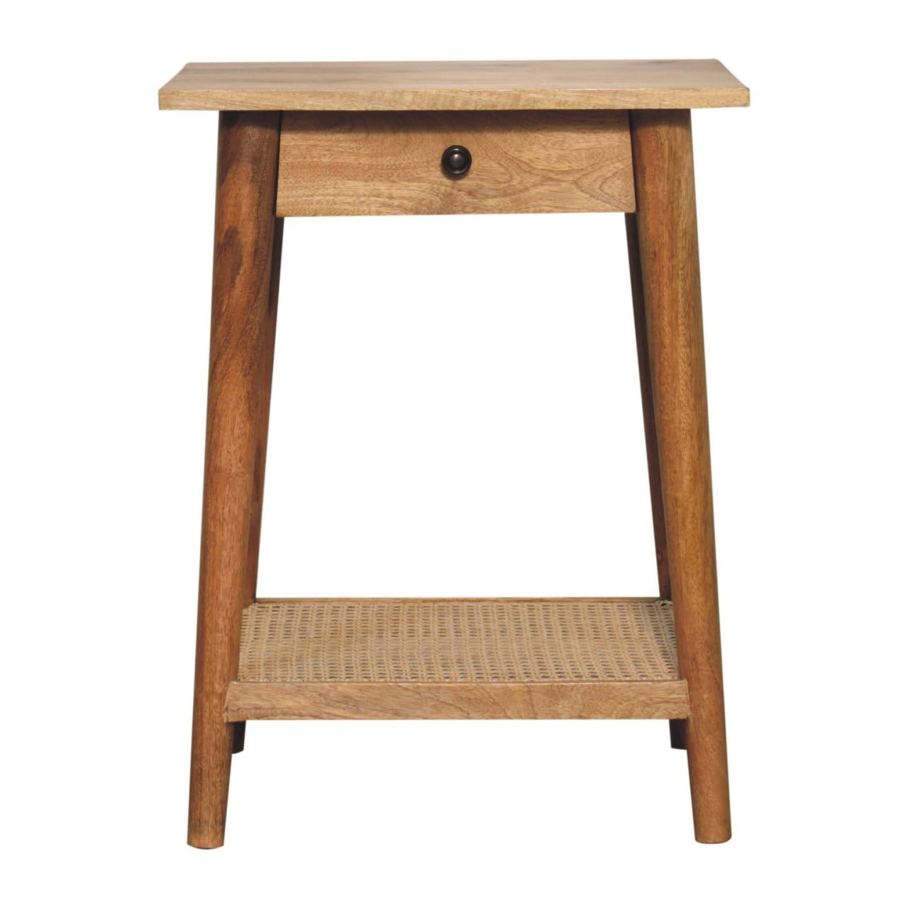 Stolik kawowy Artisan IN3721 – lite drewno mango, wykończenie dębowe