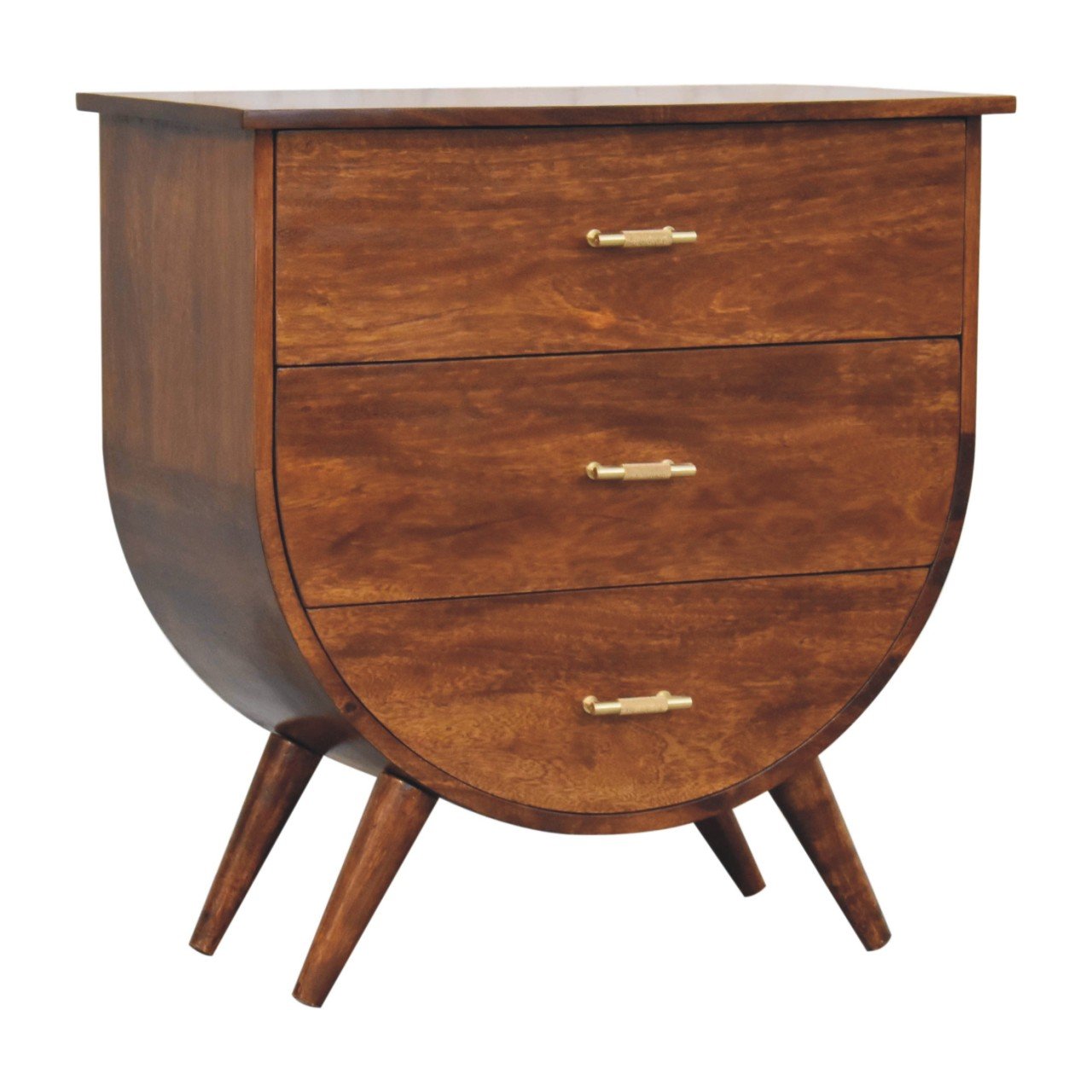 Komoda z litego drewna mango – kasztanowa, 70 cm — model IN3727 - Image 2