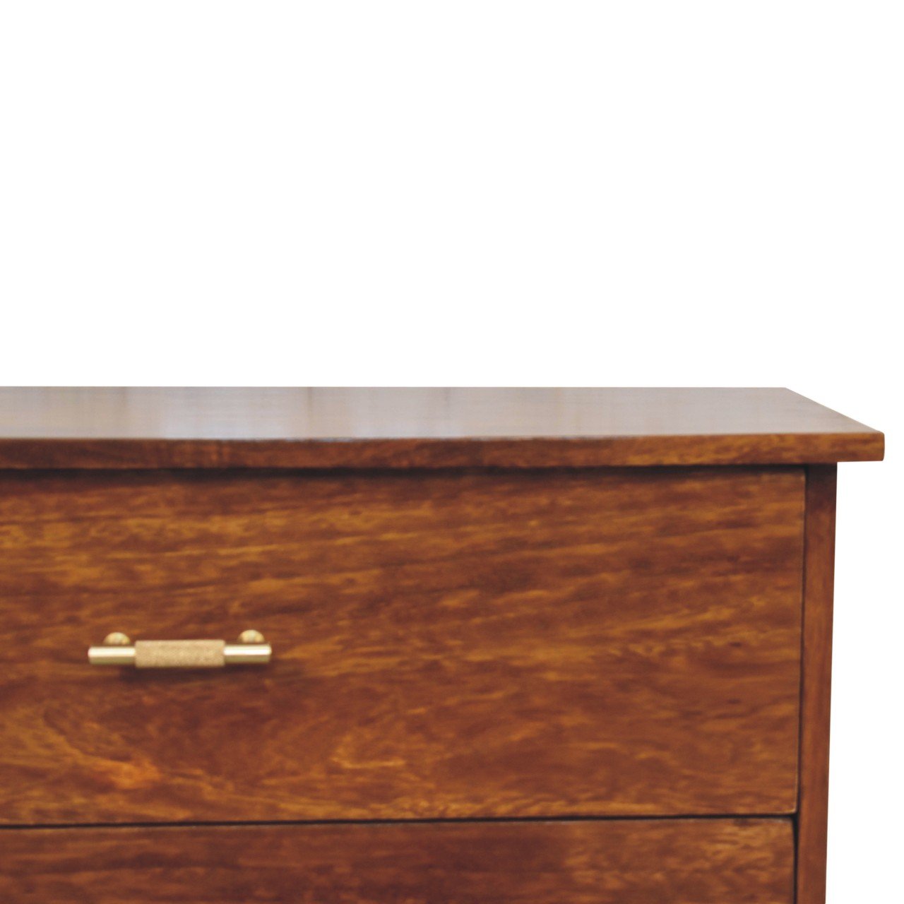 Komoda z litego drewna mango – kasztanowa, 70 cm — model IN3727 - Image 4