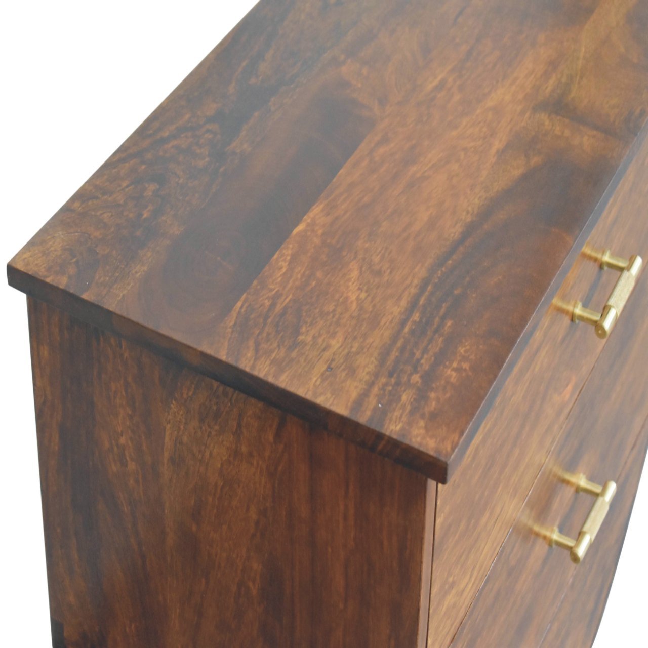 Komoda z litego drewna mango – kasztanowa, 70 cm — model IN3727 - Image 5