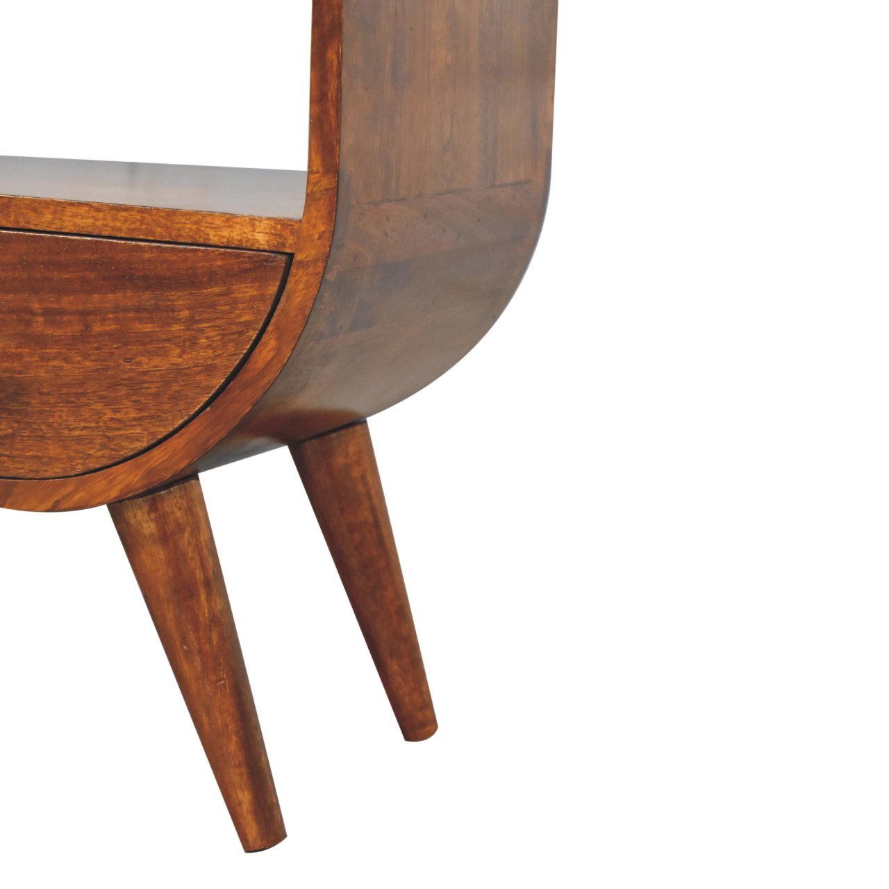 Szafka RTV z litego drewna mango – kasztanowa, 90 cm — model IN3728 - Image 7
