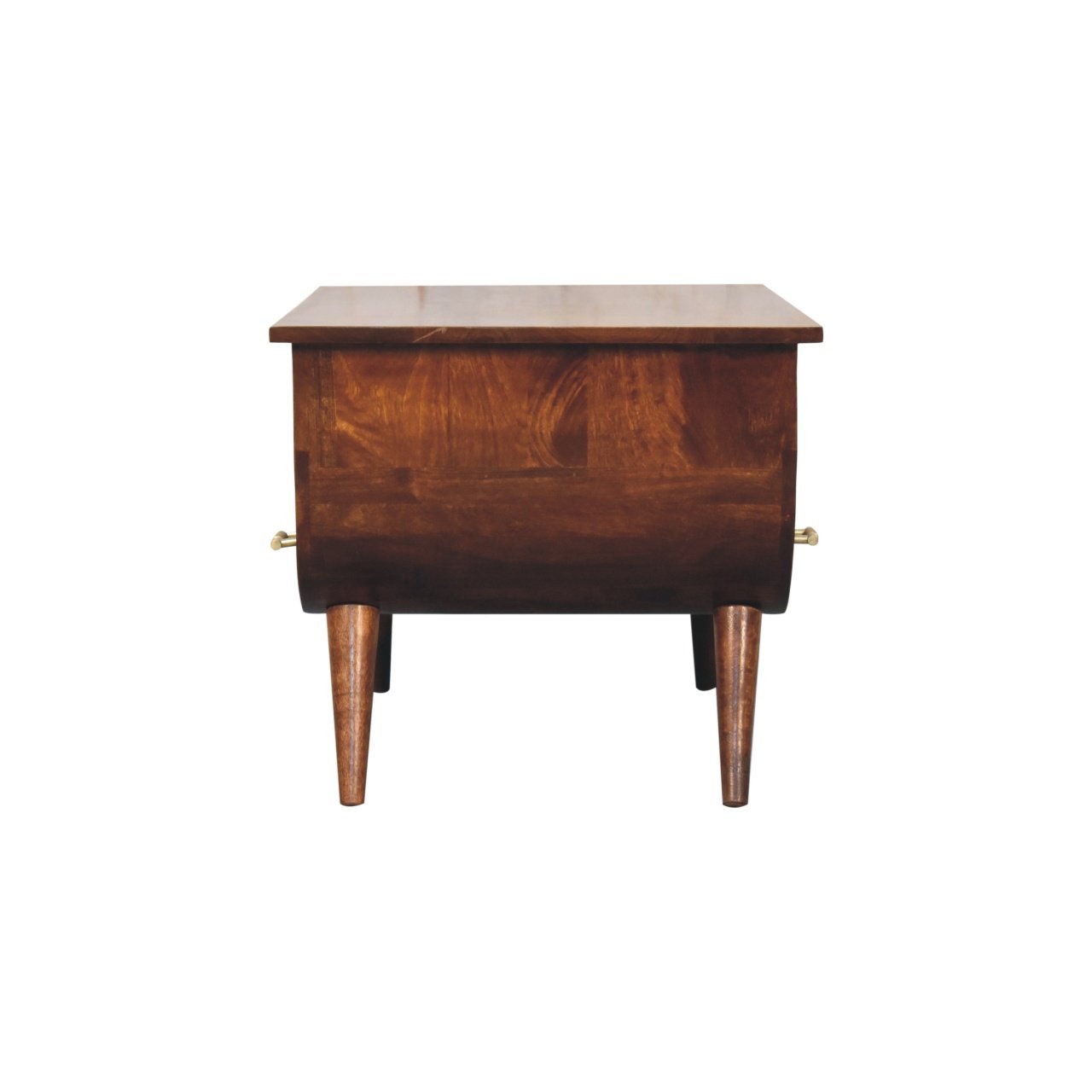 Stolik kawowy z litego drewna mango – kasztanowy, 80 cm — model IN3729 - Image 8