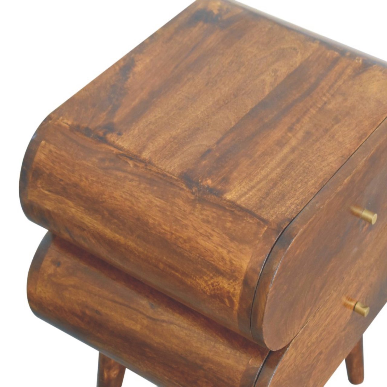 Szafka nocna z litego drewna mango – kasztanowa, 45 cm — model IN3730 - Image 6