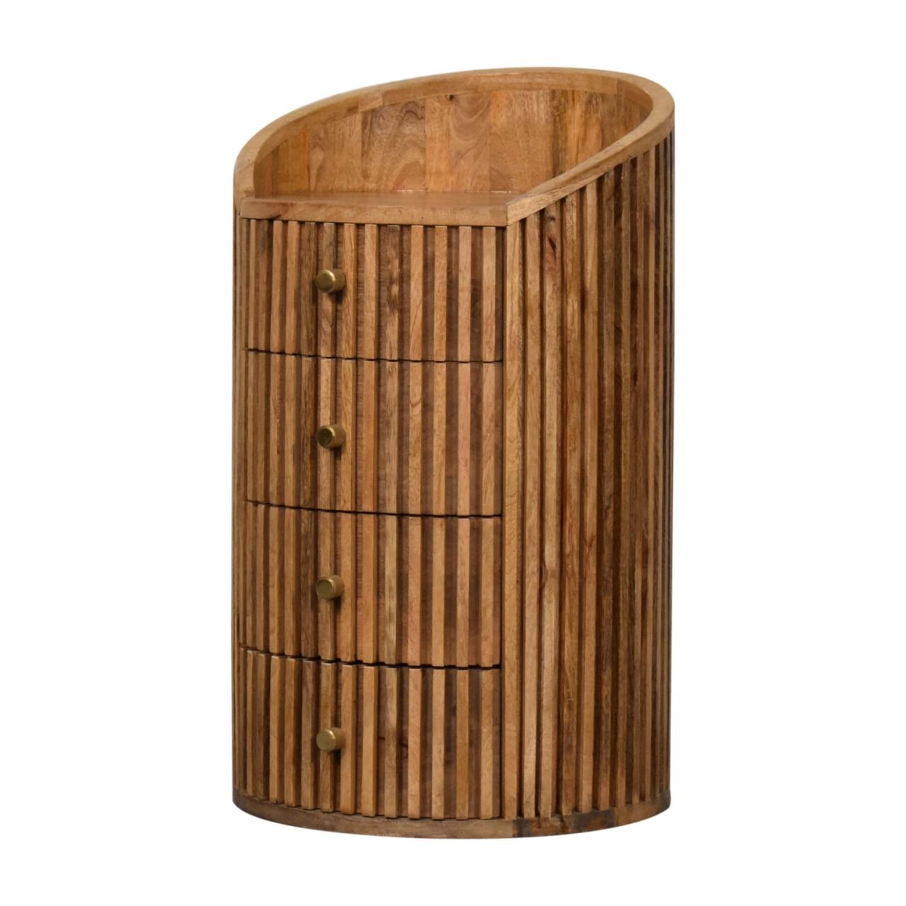 Szafka nocna Artisan IN3734 – lite drewno mango, wykończenie dębowe - obrazek 2