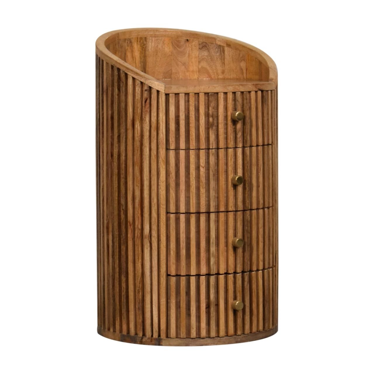 Szafka nocna Artisan IN3734 – lite drewno mango, wykończenie dębowe - obrazek 3