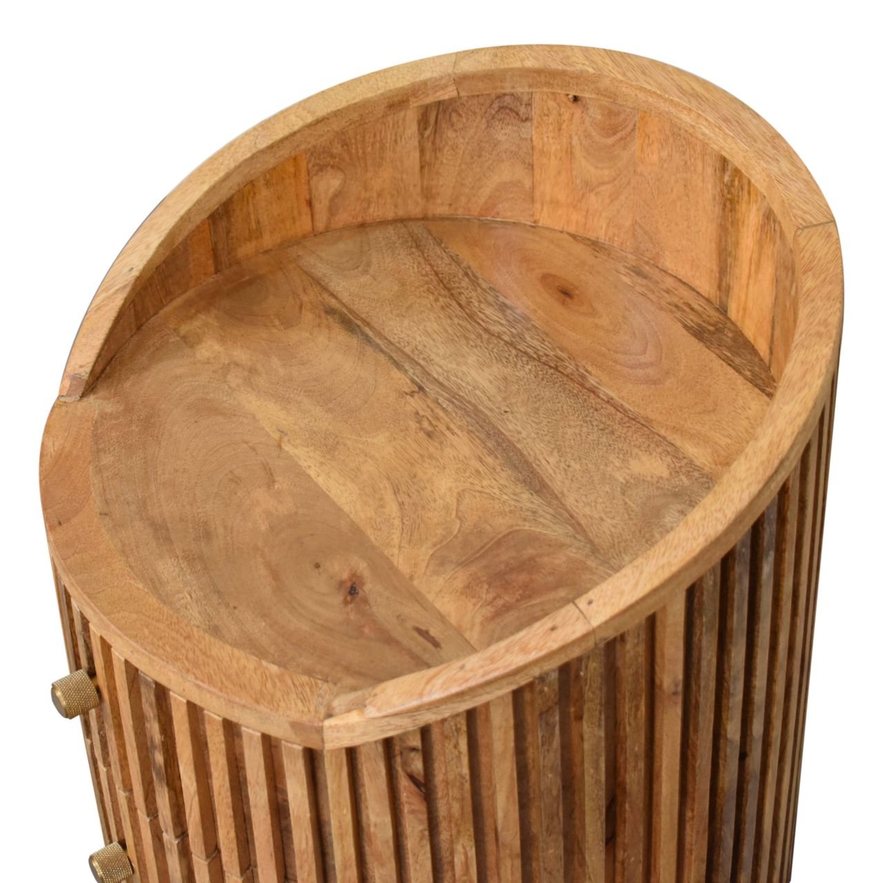 Szafka nocna Artisan IN3734 – lite drewno mango, wykończenie dębowe - obrazek 5