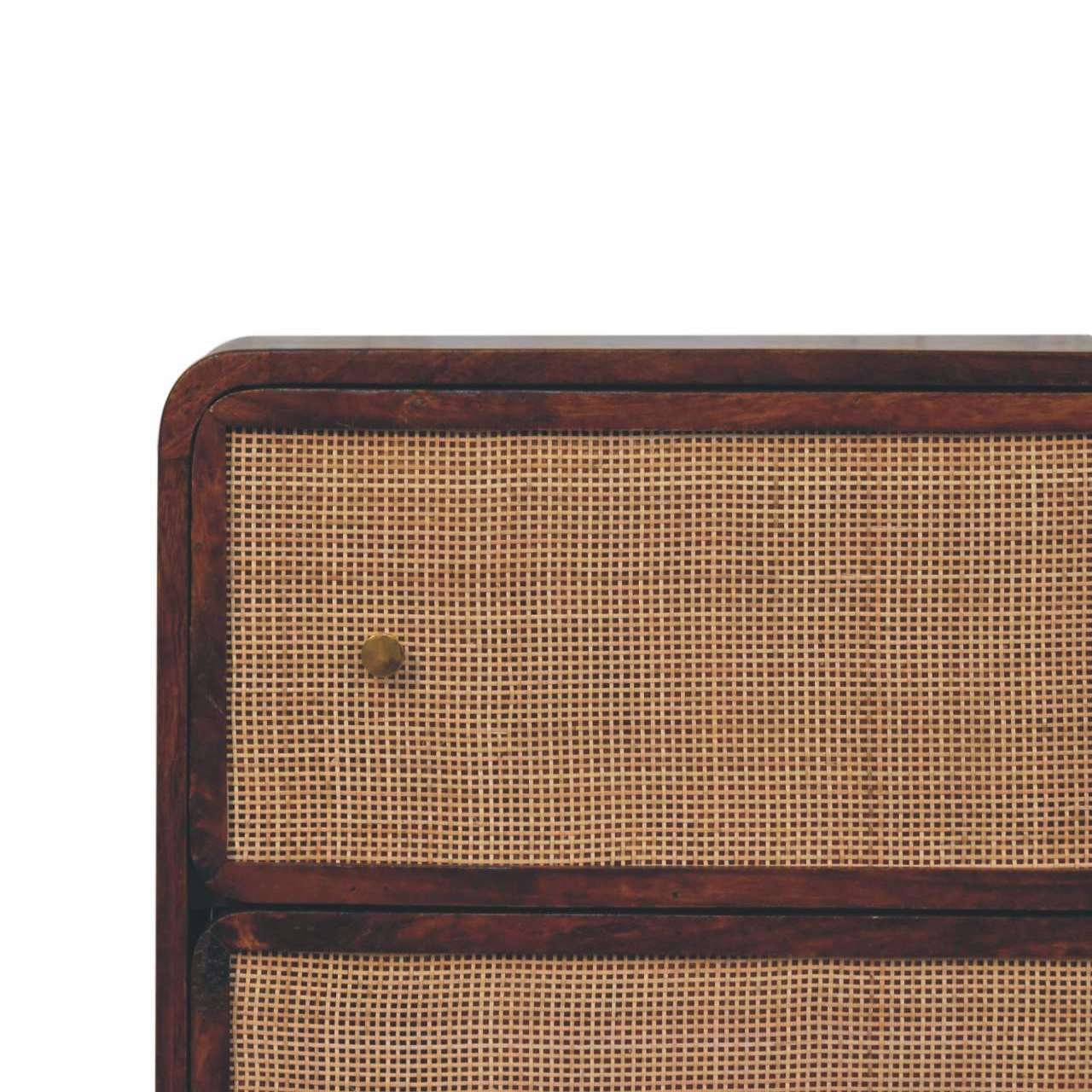 Komoda z litego drewna mango – kasztanowa, 70 cm — model IN3744 - Image 4