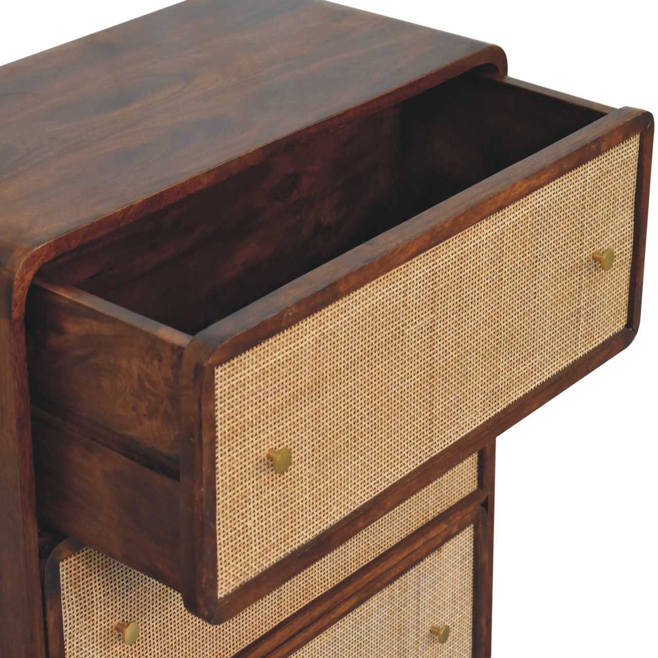 Komoda z litego drewna mango – kasztanowa, 70 cm — model IN3744 - Image 6