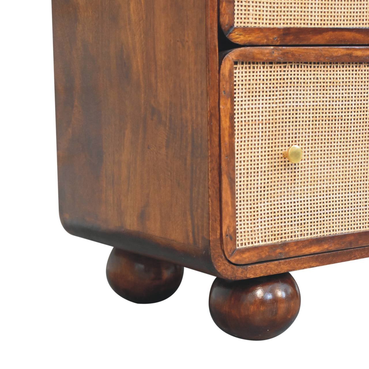 Komoda z litego drewna mango – kasztanowa, 70 cm — model IN3744 - Image 7