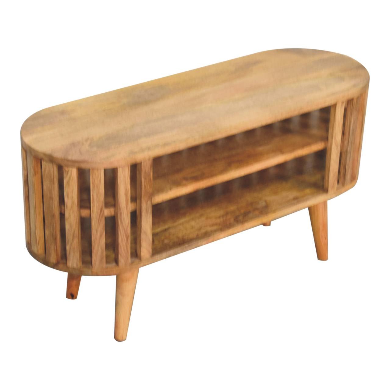 Szafka RTV Artisan IN3748 – lite drewno mango, wykończenie dębowe - obrazek 5