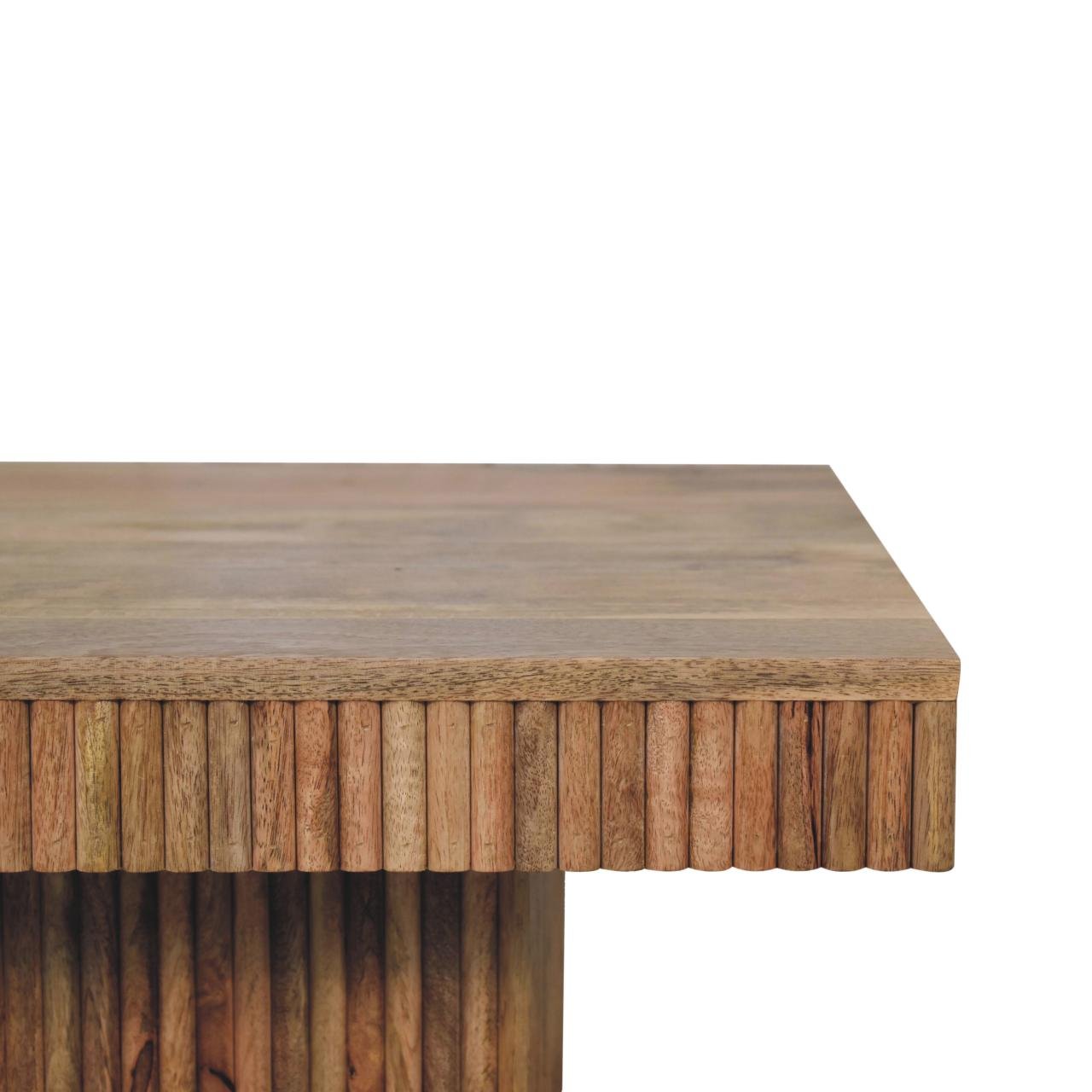 Stolik kawowy Artisan IN3758 – lite drewno mango, wykończenie dębowe - obrazek 4