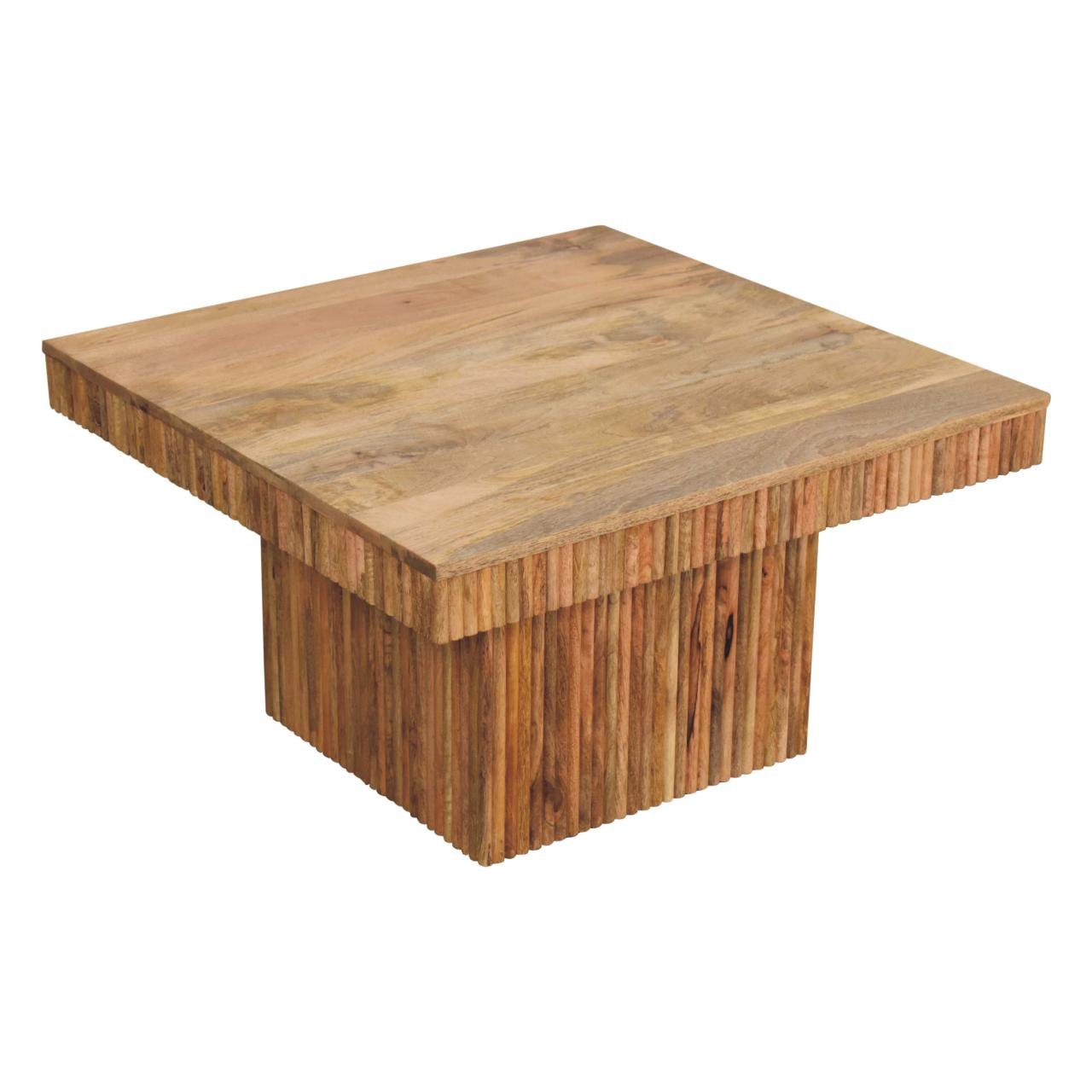 Stolik kawowy Artisan IN3758 – lite drewno mango, wykończenie dębowe - obrazek 6