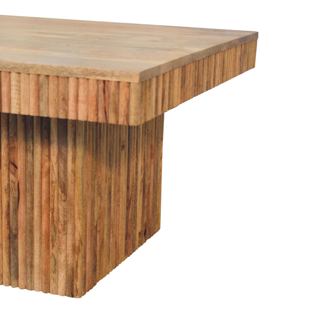 Stolik kawowy Artisan IN3758 – lite drewno mango, wykończenie dębowe - obrazek 7