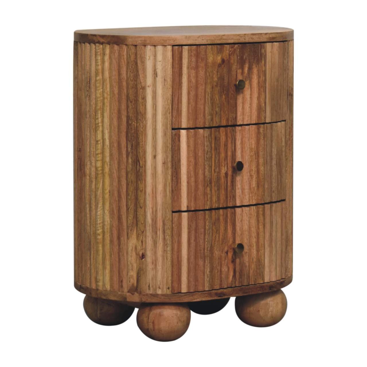 Szafka nocna Artisan IN3760 – lite drewno mango, wykończenie dębowe - obrazek 3