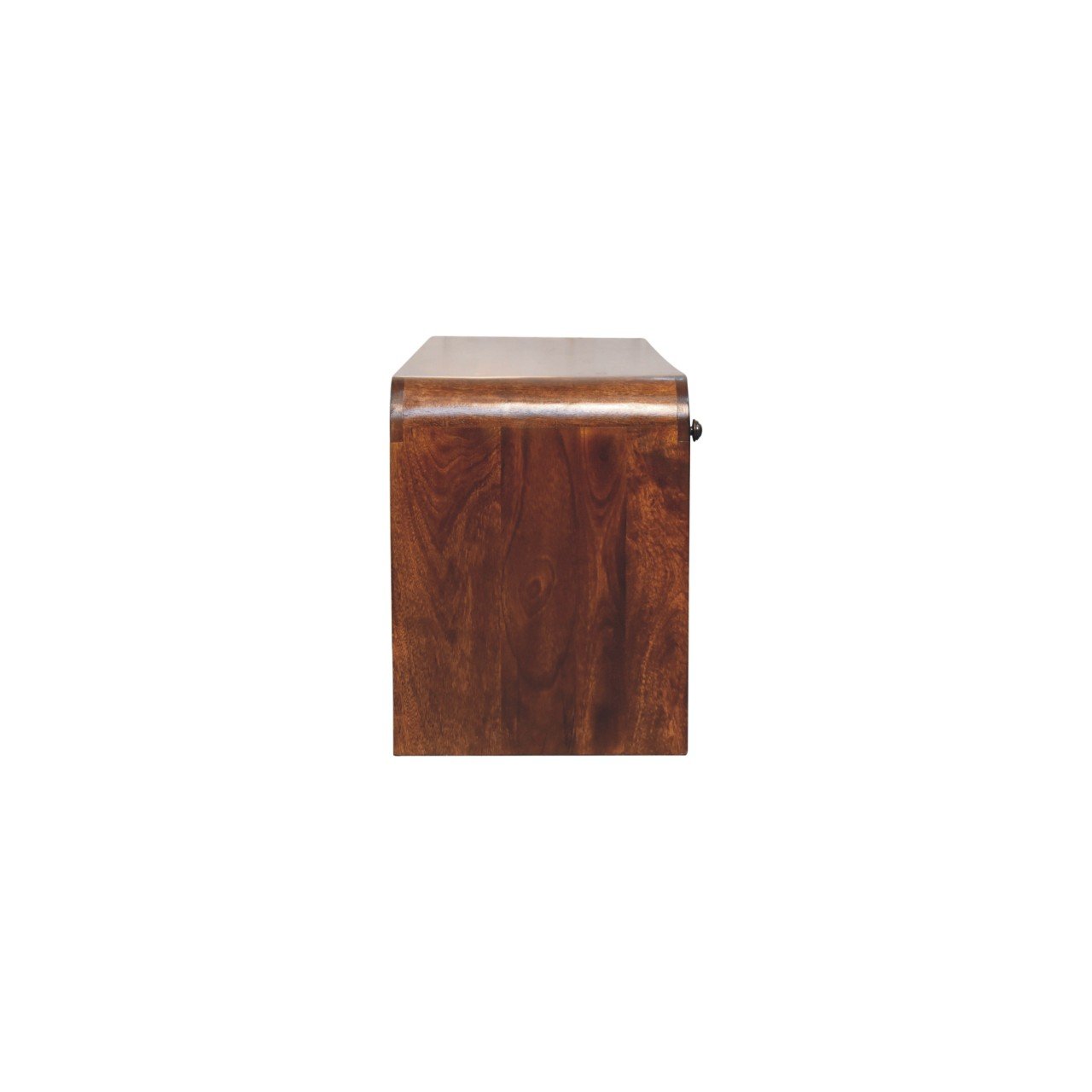 Szafka RTV z litego drewna mango – kasztanowa, 110 cm — model IN3761 - obrazek 8