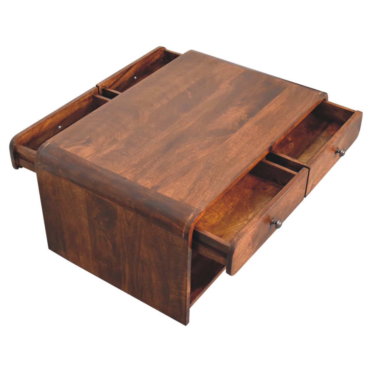Stolik kawowy z litego drewna mango – kasztanowy, 85 cm — model IN3765 - Image 6