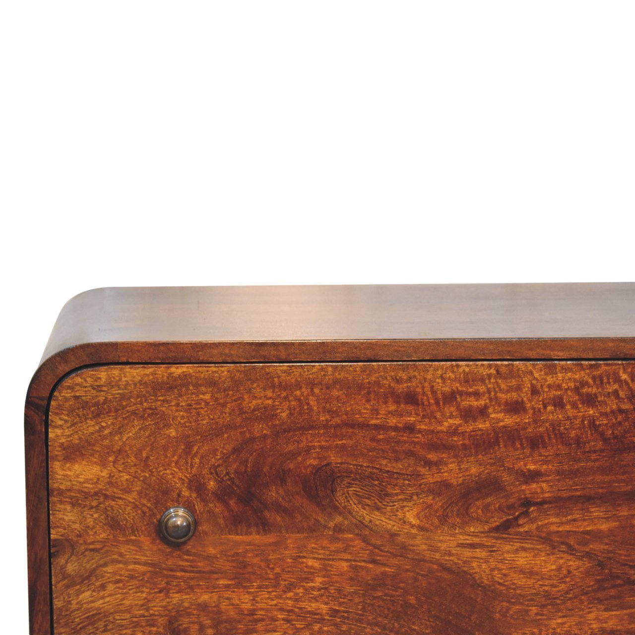 Komoda z litego drewna mango – kasztanowa, 70 cm — model IN3768 - obrazek 4