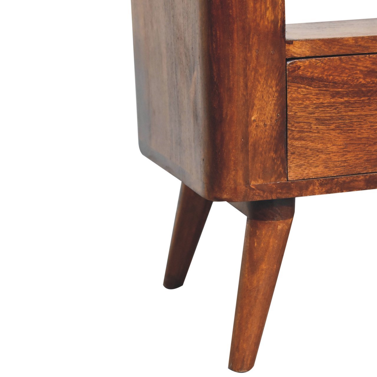 Szafka RTV z litego drewna mango – kasztanowa, 90 cm — model IN3769 - Image 7