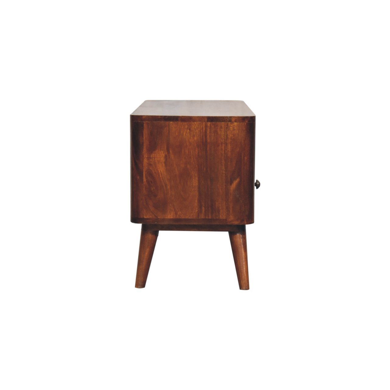 Szafka RTV z litego drewna mango – kasztanowa, 90 cm — model IN3769 - Image 8