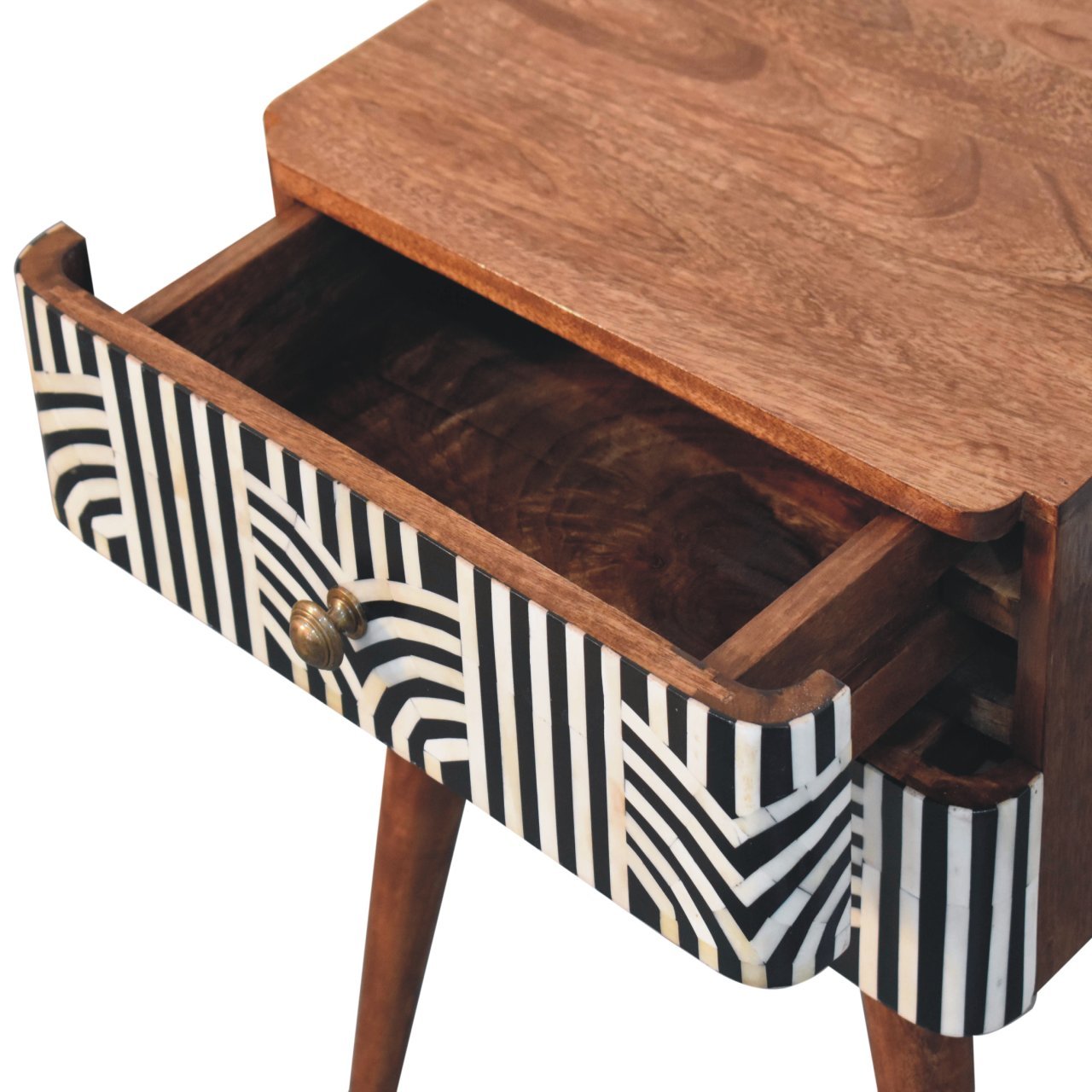 Szafka nocna Artisan IN3803 – lite drewno mango, wykończenie rzemieślnicze - Image 6