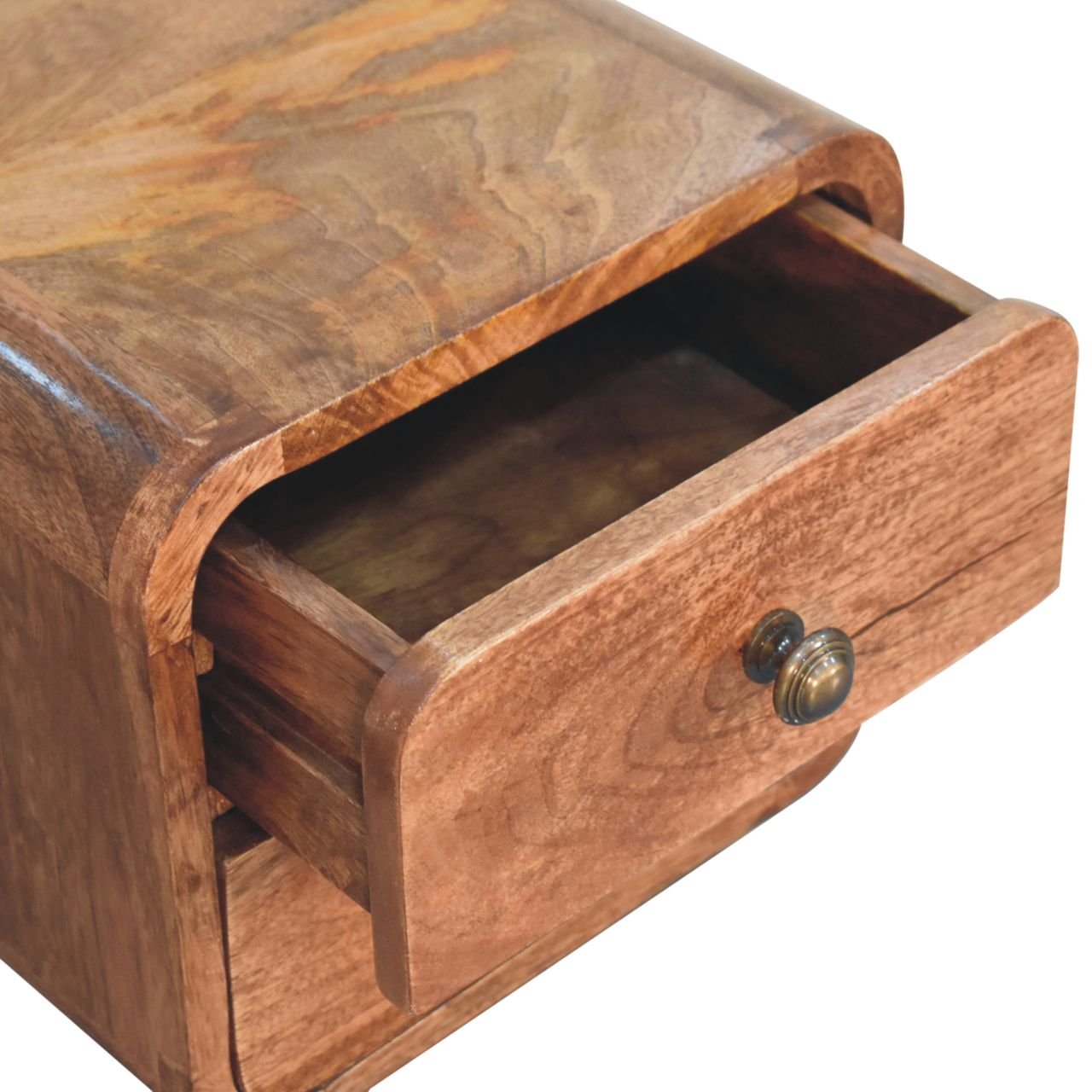 Szafka nocna Artisan IN3804 – lite drewno mango, wykończenie rzemieślnicze - obrazek 5