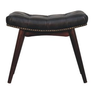 Ławka z litego drewna mango – orzechowa, 63 cm — model IN3812