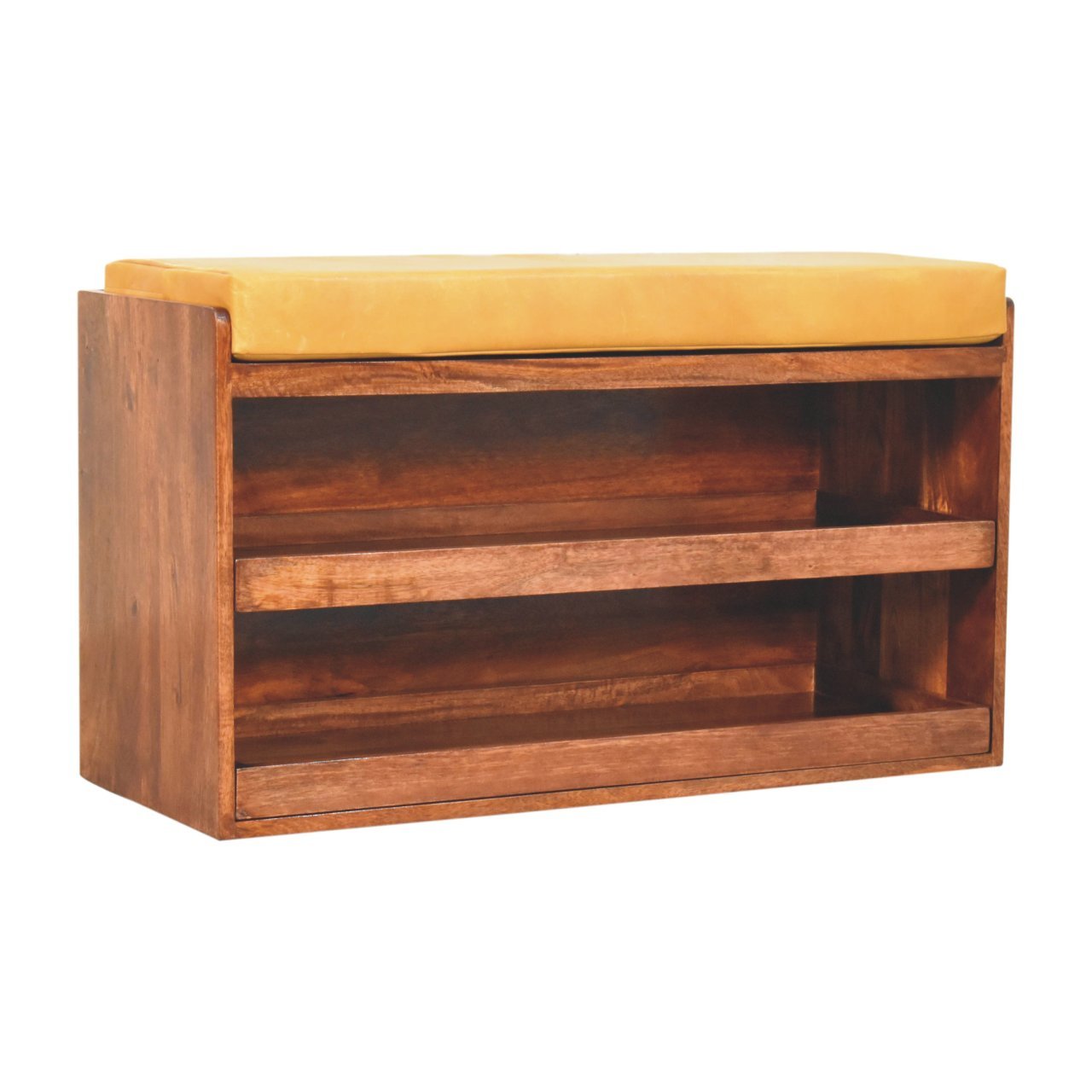 Ławka z litego drewna mango – 90 cm — model IN3813 - Image 2