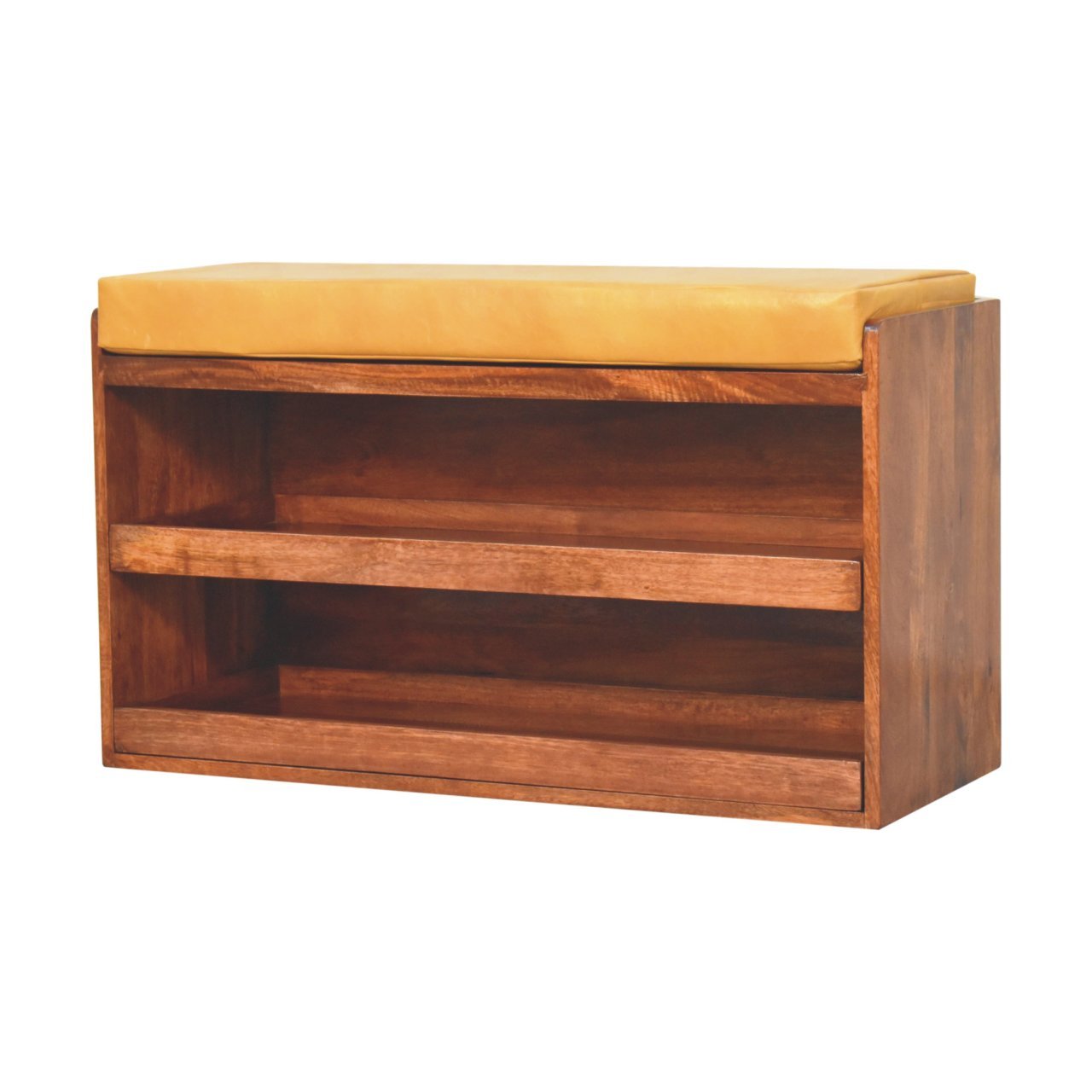 Ławka z litego drewna mango – 90 cm — model IN3813 - Image 3