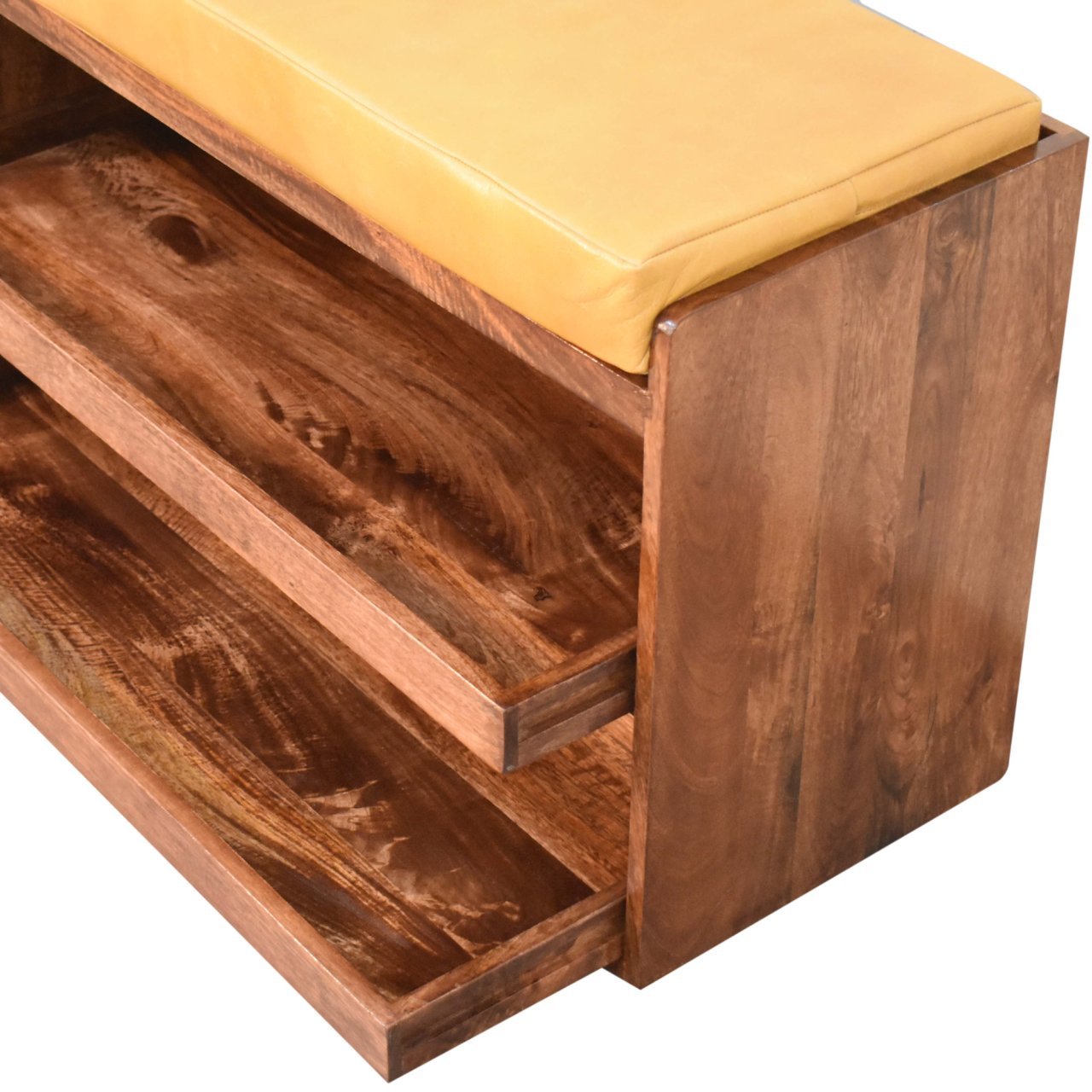 Ławka z litego drewna mango – 90 cm — model IN3813 - Image 6