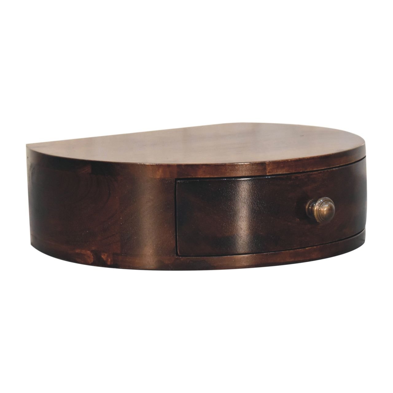 Szafka nocna z litego drewna mango – orzechowa, 40 cm — model IN3814 - obrazek 2