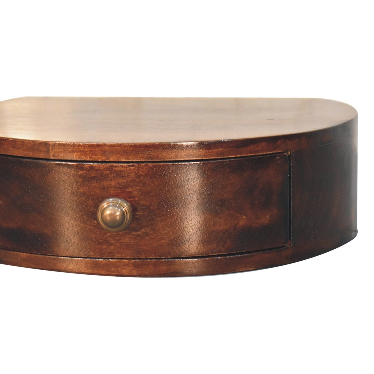 Szafka nocna z litego drewna mango – orzechowa, 40 cm — model IN3814 - obrazek 4