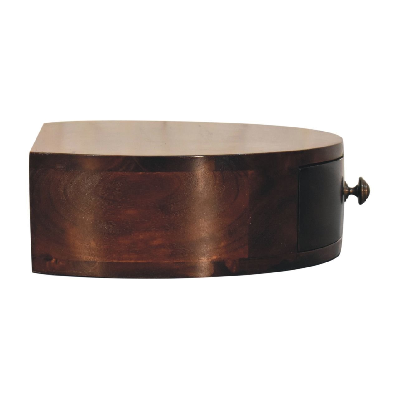 Szafka nocna z litego drewna mango – orzechowa, 40 cm — model IN3814 - obrazek 7