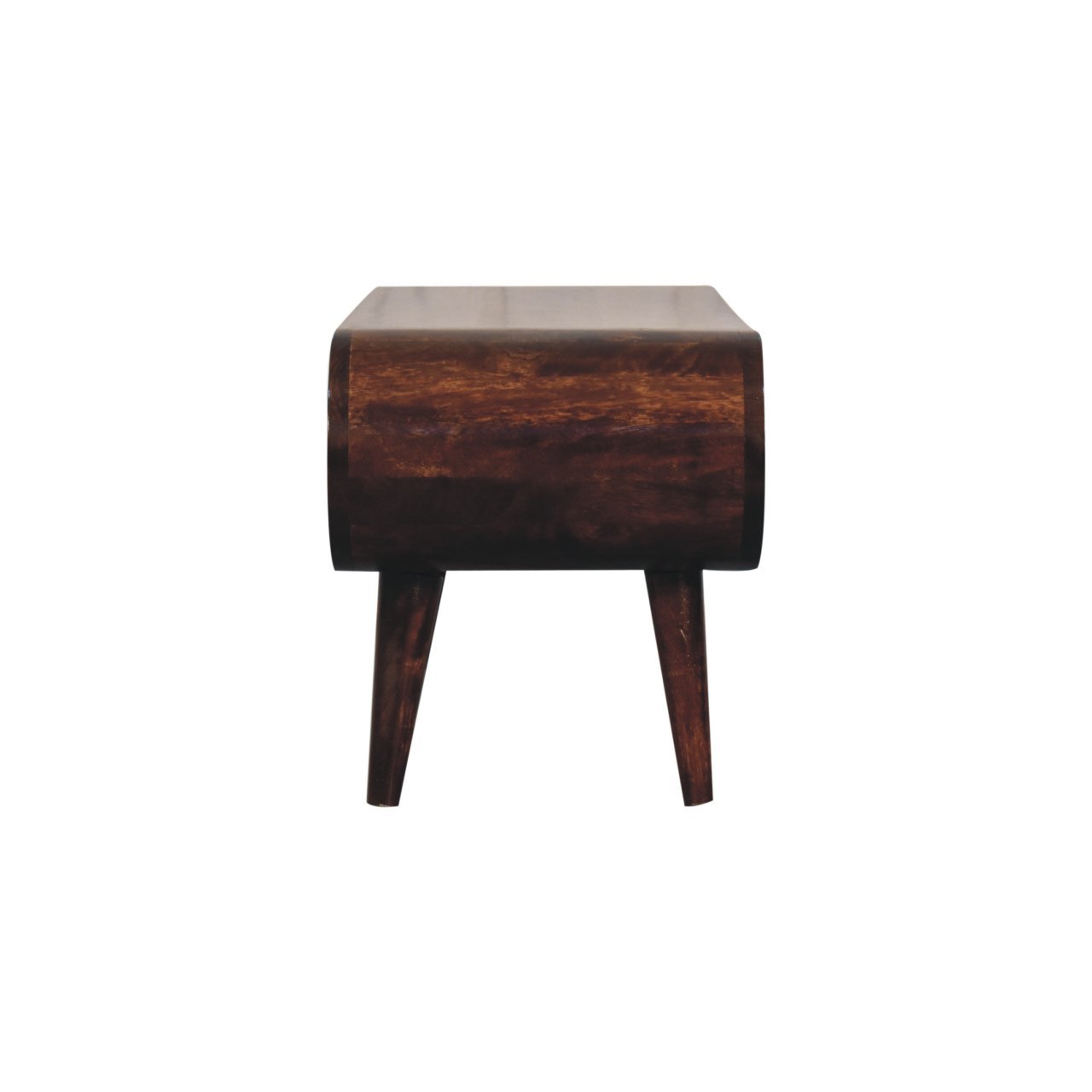 Stolik kawowy z litego drewna mango – orzechowy, 90 cm — model IN3823 - Image 8